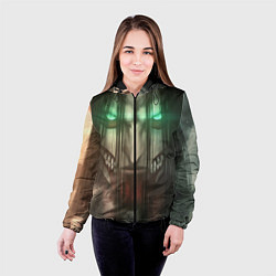 Куртка с капюшоном женская Атака Титанов Eren Yaeger, цвет: 3D-черный — фото 2