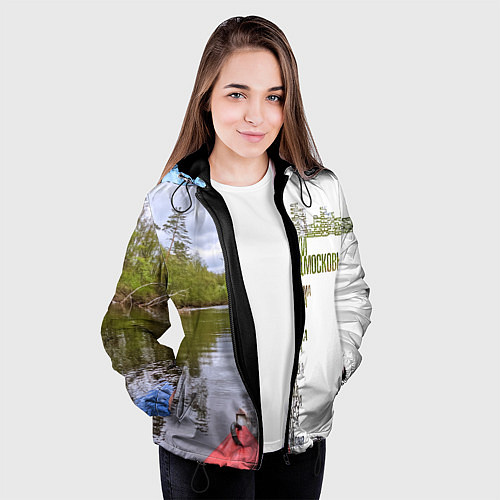 Женская куртка Реки Подмосковья / 3D-Черный – фото 3