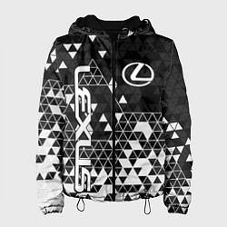 Куртка с капюшоном женская Лексус - распад, цвет: 3D-черный