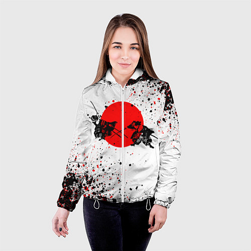 Женская куртка Два самурая / 3D-Белый – фото 4