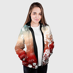 Куртка с капюшоном женская Stray Kids flowers, цвет: 3D-черный — фото 2