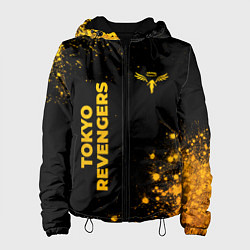 Женская куртка Tokyo Revengers - gold gradient: надпись, символ