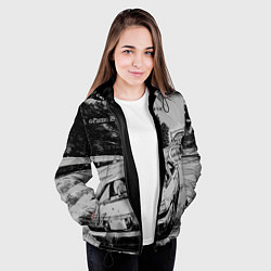Куртка с капюшоном женская Тойота ae 86 - Инициал ди, цвет: 3D-черный — фото 2