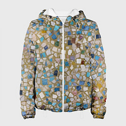 Женская куртка Мозаика белая разноцветная