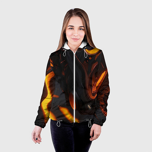 Женская куртка Киберорёл / 3D-Белый – фото 4