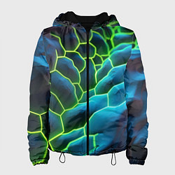 Женская куртка Зеленые текстурные плиты