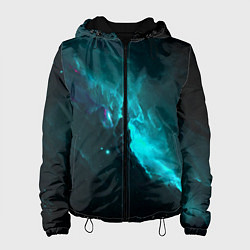 Женская куртка Голубое свечение в космосе