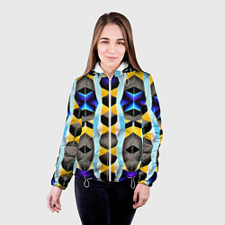 Куртка с капюшоном женская Vanguard geometric pattern - neural network, цвет: 3D-белый — фото 2