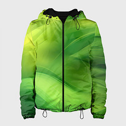 Куртка с капюшоном женская Green lighting background, цвет: 3D-черный