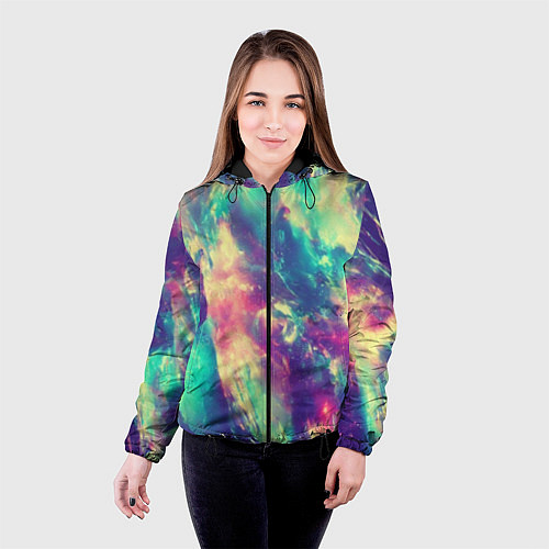 Женская куртка Яркая футболка кислота / 3D-Черный – фото 4