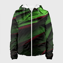 Женская куртка Зеленые абстрактные полосы
