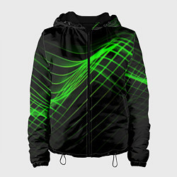 Женская куртка Зеленые яркие линии