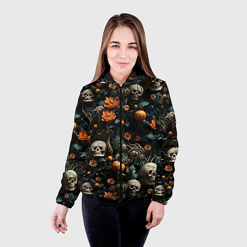 Женская куртка Мистер Череп / 3D-Черный – фото 4