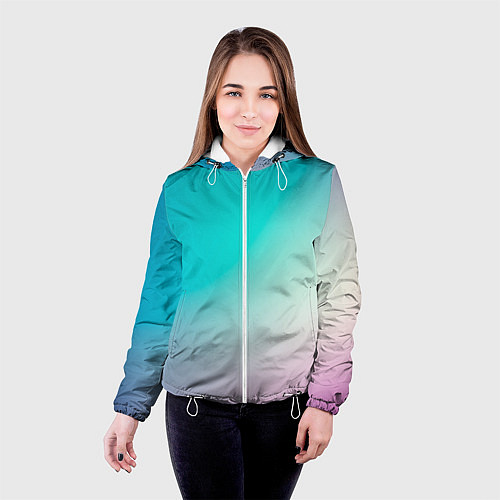 Женская куртка Розовоголубые цвета / 3D-Белый – фото 4