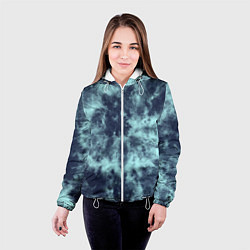 Куртка с капюшоном женская Tie-Dye дизайн, цвет: 3D-белый — фото 2