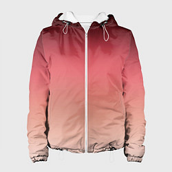 Женская куртка Градиент красно-бежевый