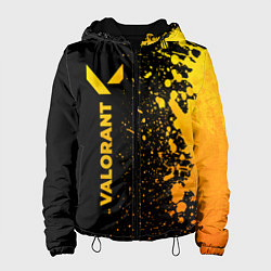 Куртка с капюшоном женская Valorant - gold gradient: по-вертикали, цвет: 3D-черный