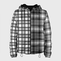 Женская куртка Черно-белый паттерн клетка
