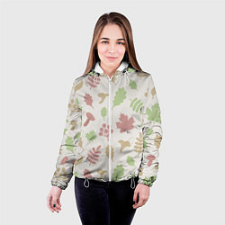 Куртка с капюшоном женская Осень - бежевый 3, цвет: 3D-белый — фото 2