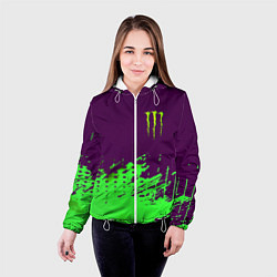 Куртка с капюшоном женская Monster energy taurin, цвет: 3D-белый — фото 2