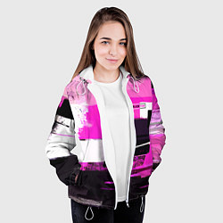 Куртка с капюшоном женская Black pink - girl-group - South Korea, цвет: 3D-белый — фото 2