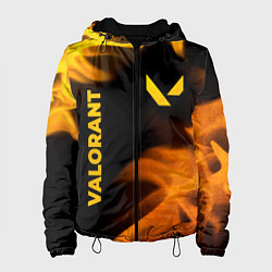 Куртка с капюшоном женская Valorant - gold gradient вертикально, цвет: 3D-черный