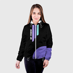 Куртка с капюшоном женская Мой добрый друг, цвет: 3D-белый — фото 2