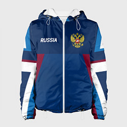 Куртка с капюшоном женская Спортивная Россия, цвет: 3D-белый