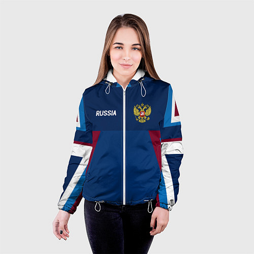 Женская куртка Спортивная Россия / 3D-Белый – фото 4