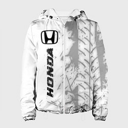 Женская куртка Honda speed на светлом фоне со следами шин по-верт