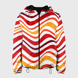 Куртка с капюшоном женская Модные линии, цвет: 3D-черный