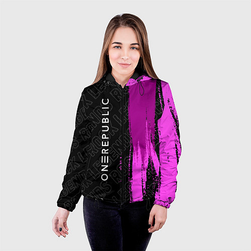 Женская куртка OneRepublic rock legends по-вертикали / 3D-Черный – фото 4