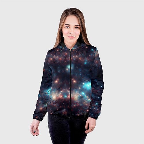 Женская куртка Космический простор / 3D-Черный – фото 4
