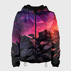 Женская куртка Темные фиолетовые камни текстура