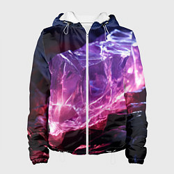 Женская куртка Стеклянный камень с фиолетовой подсветкой