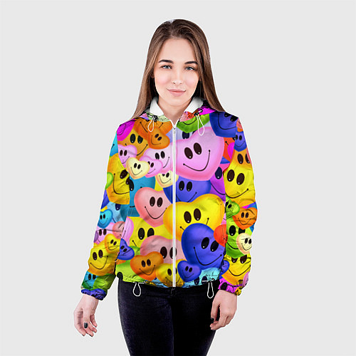 Женская куртка Улыбка любви / 3D-Белый – фото 4