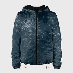 Куртка с капюшоном женская Абстракция - gray blue, цвет: 3D-черный