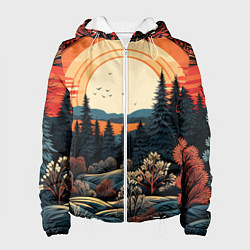 Женская куртка Мерцание праздника новогодний орнамент