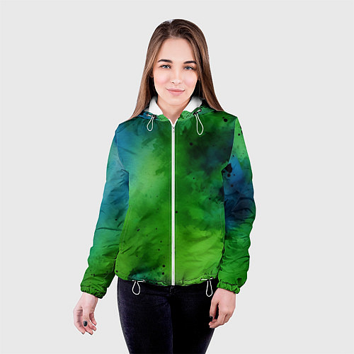 Женская куртка Акварелика / 3D-Белый – фото 4
