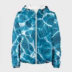 Куртка с капюшоном женская Кристально чистая вода, цвет: 3D-белый