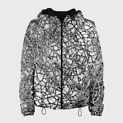 Куртка с капюшоном женская Разбитое зеркало, цвет: 3D-черный
