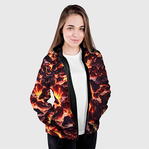 Женская куртка Бурлящая лава / 3D-Черный – фото 3