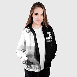 Куртка с капюшоном женская Чёрно белый Stay always close be a guide мечты, цвет: 3D-черный — фото 2