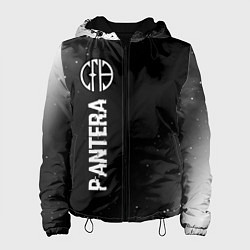 Куртка с капюшоном женская Pantera glitch на темном фоне по-вертикали, цвет: 3D-черный