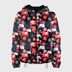 Женская куртка Красные слоны