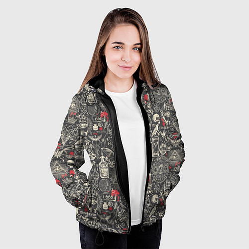 Женская куртка Колдовство и чёрная магия / 3D-Черный – фото 3