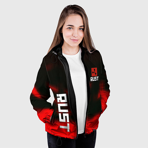 Женская куртка Rust the game colors / 3D-Черный – фото 3