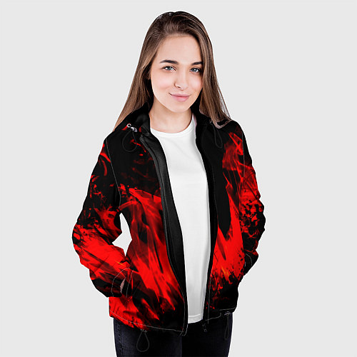 Женская куртка Красное пламя / 3D-Черный – фото 3