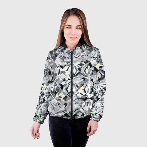 Женская куртка Магия бриллиантового мерцания / 3D-Черный – фото 4