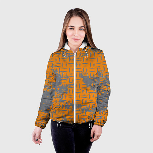 Женская куртка Старый металл / 3D-Белый – фото 4